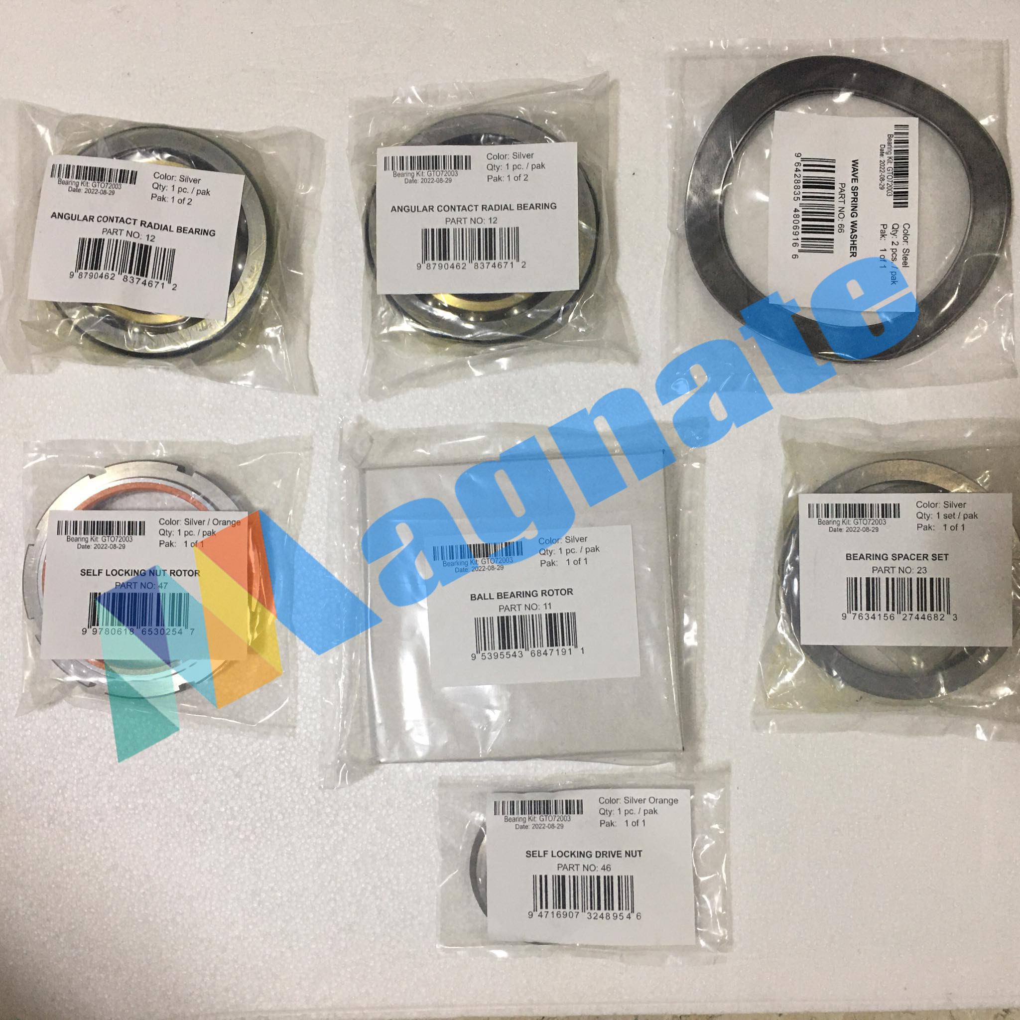 Bearing Kit Direct drive GTO Rhino PN: GTO72003