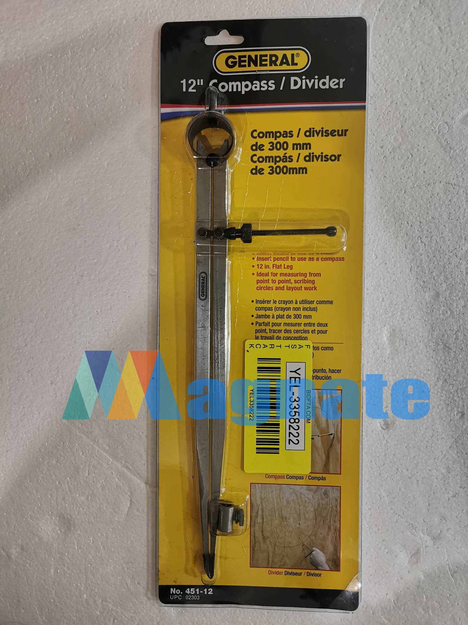 Brand : General Flat Leg Divider Model : 451-12 Size: 12 inches