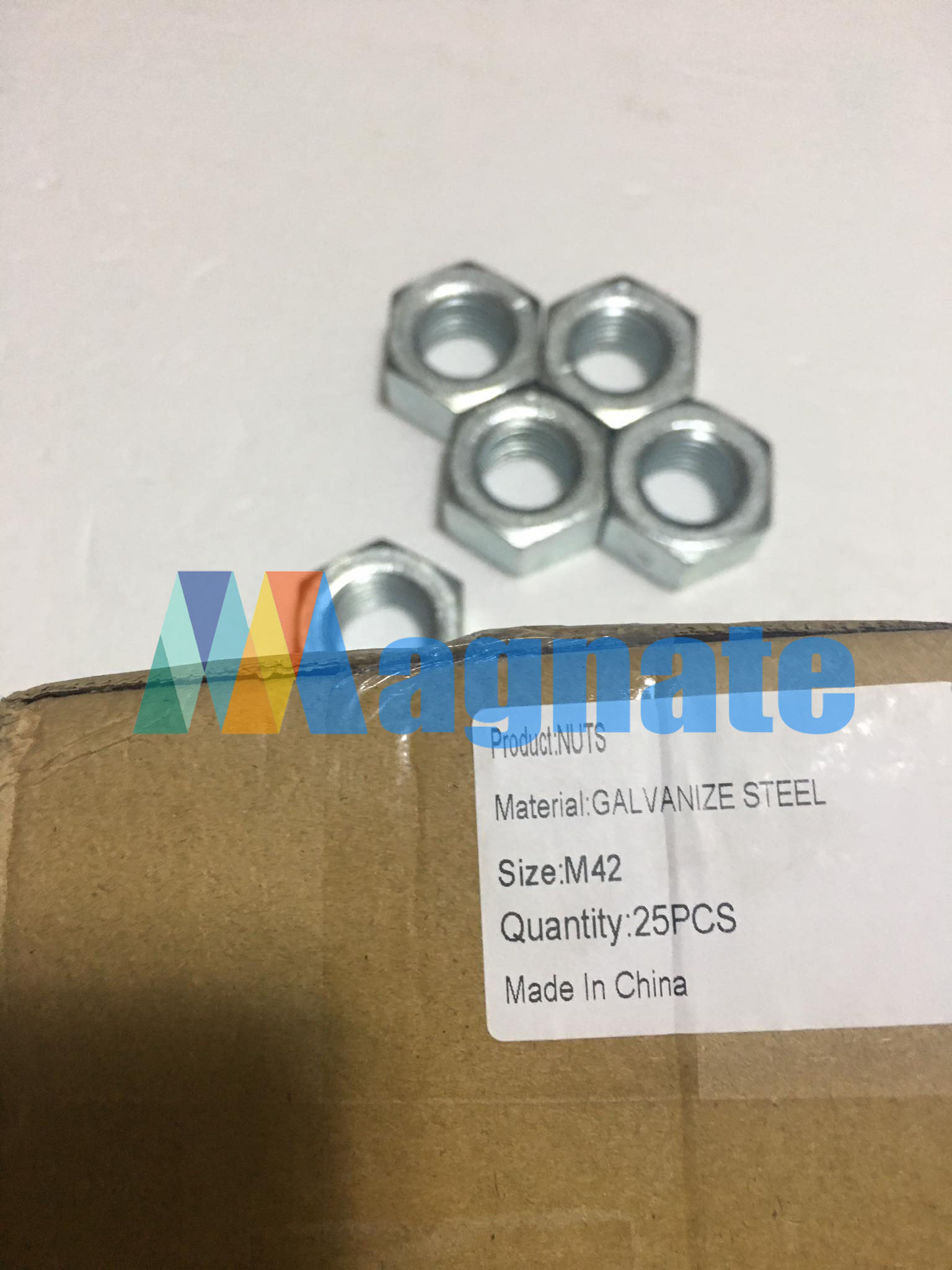 NUTS, Material: GALVANIZE STEEL, Size: M42, MOQ: 100 pcs.